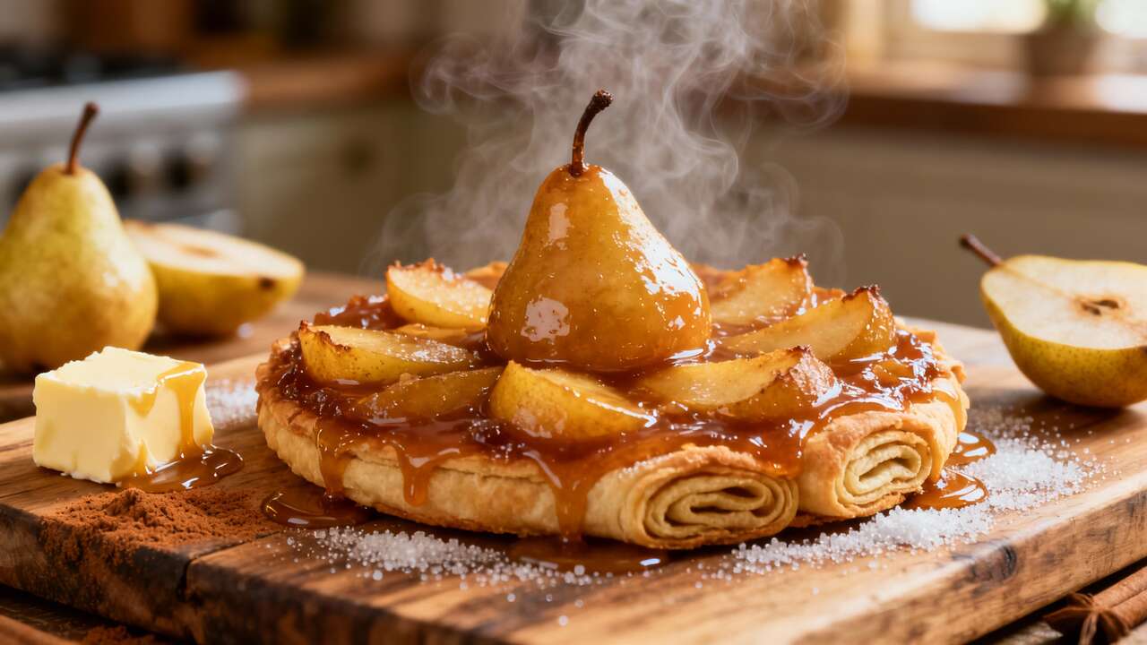 Recette facile : tarte tatin aux poires