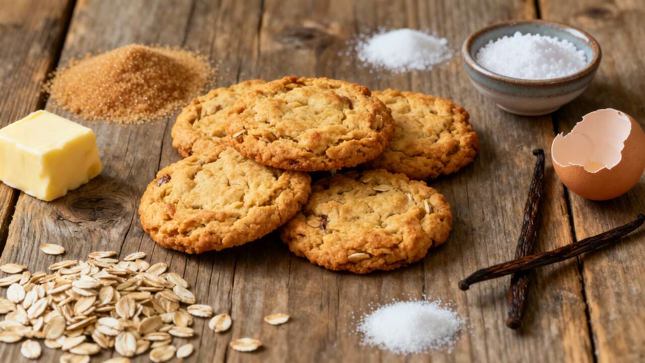 Biscuits craquants aux flocons d'avoine : la recette gourmande