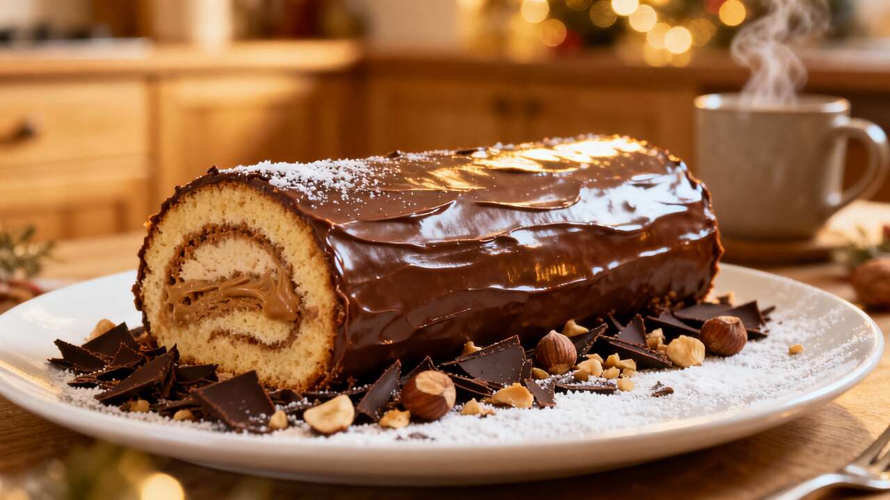 Bûche chocolat praliné : recette gourmande et festive