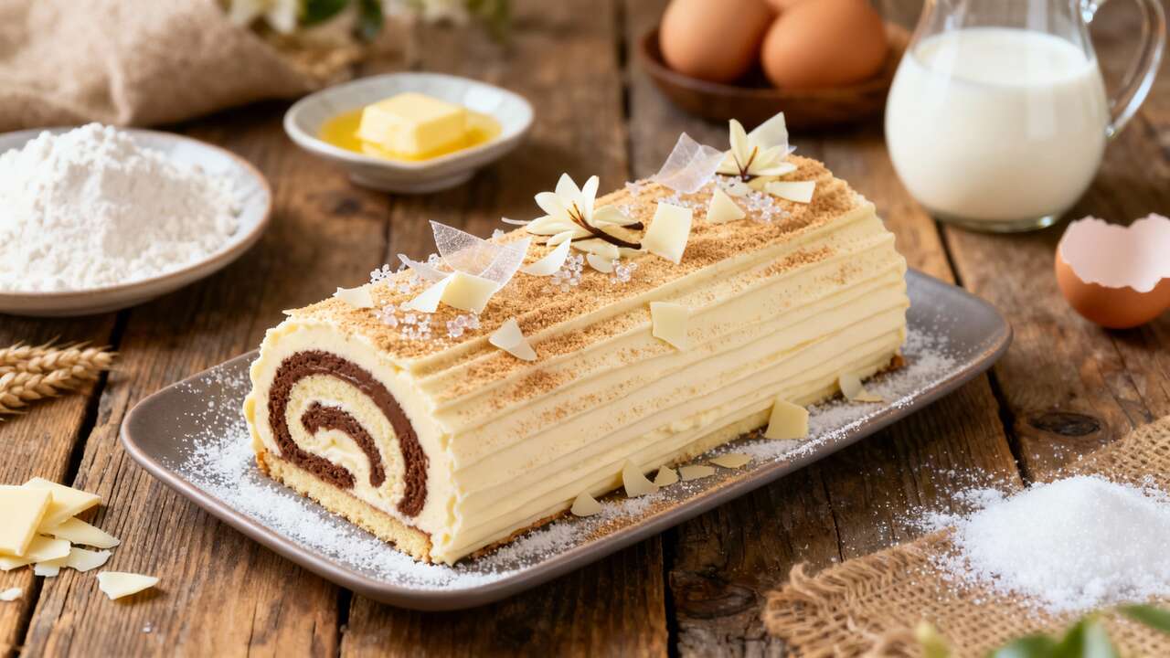 Bûche Vanille de Christophe Felder : recette Gourmande