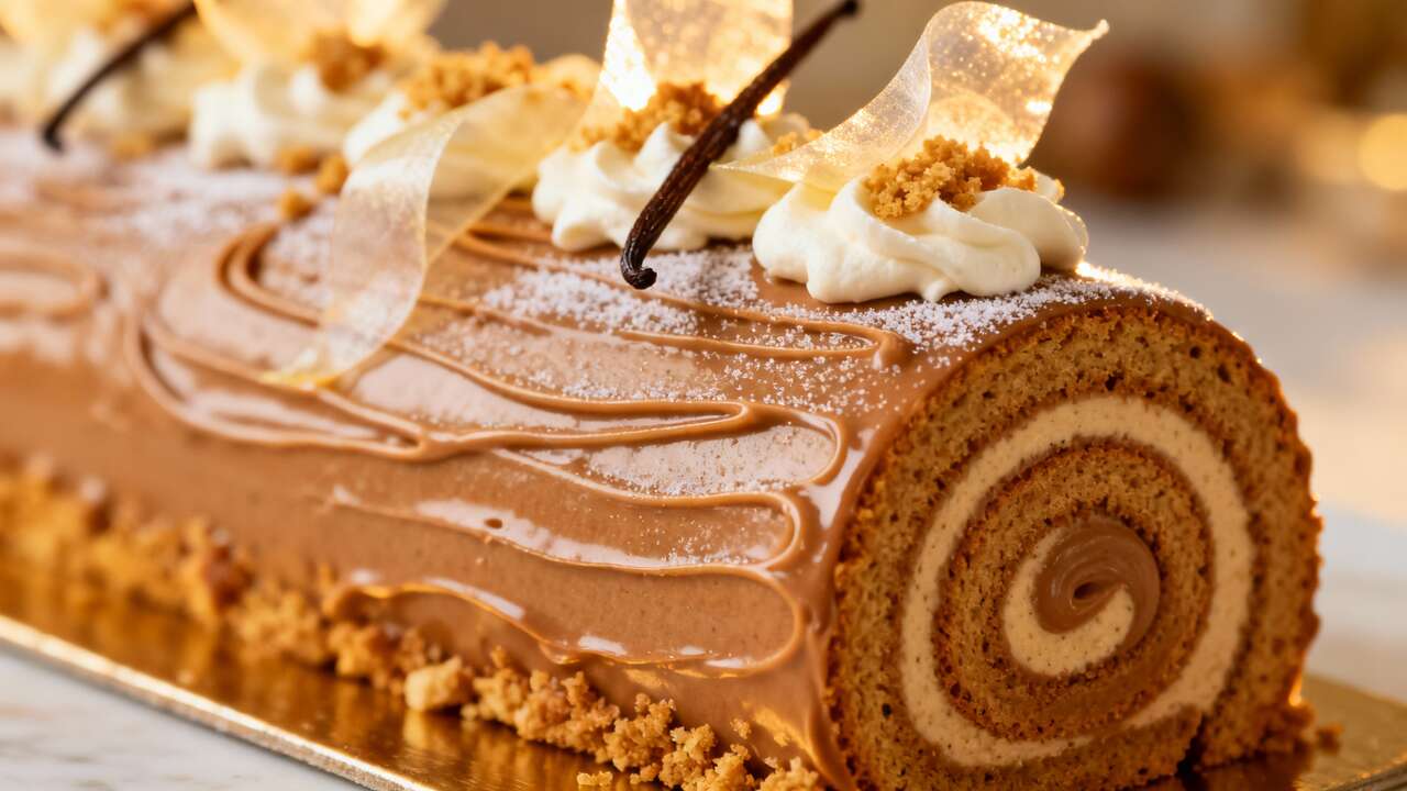 Bûche Marrons Vanille : recette Gourmande