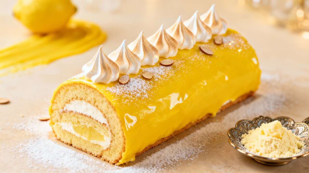 Recette : bûche au citron meringuée