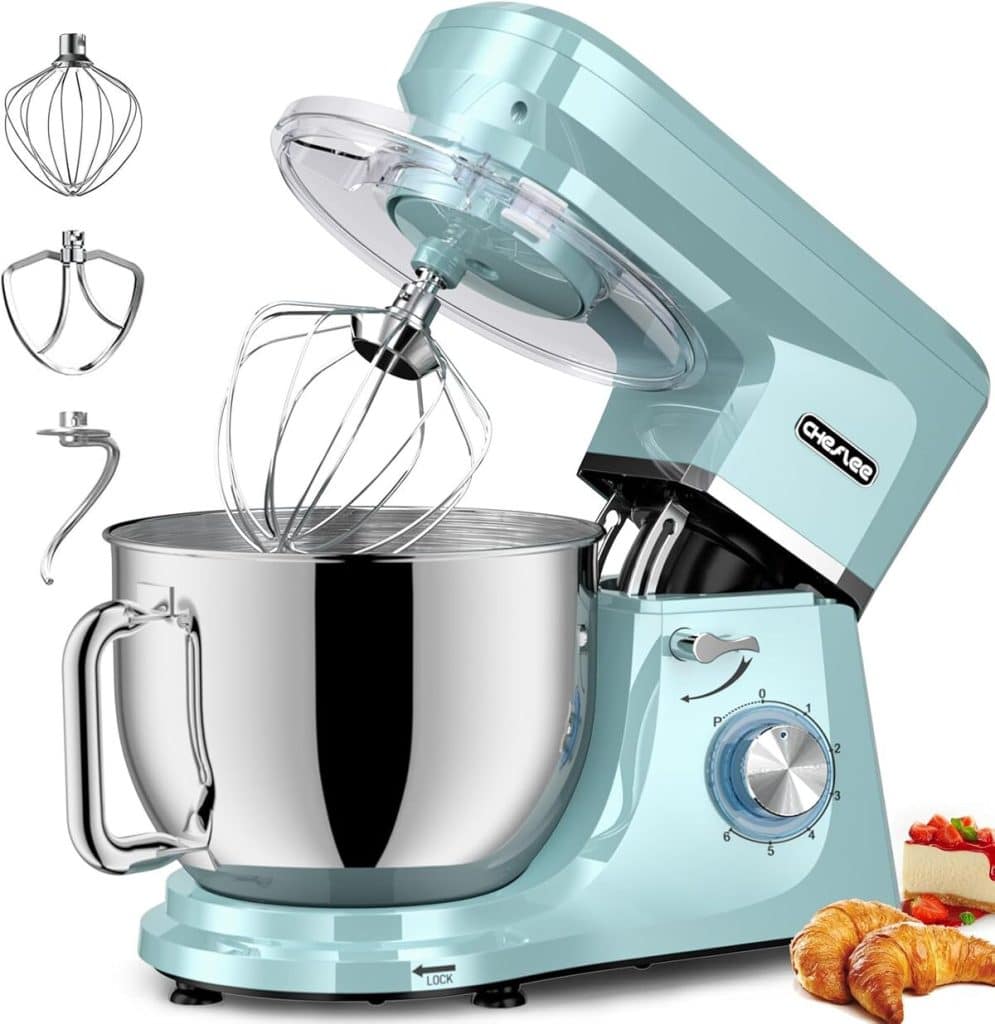 Test du robot pâtissier CHeflee 2000W 7, 2 L : puissance et accessoires professionnels