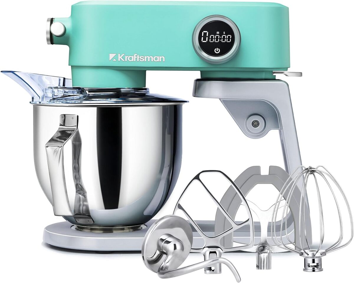 Test : robot pâtissier Kraftsman 5 L - pétrin 8 vitesses bleu