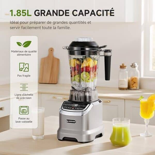 Découvrez notre test détaillé du mixeur AMZCHEF 1800 W : puissance, polyvalence et performance pour des recettes réussies à chaque utilisation.