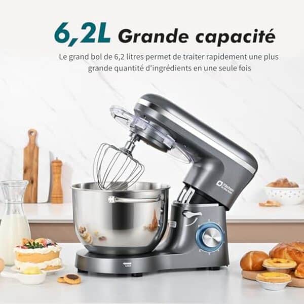 Exploration complète du robot pâtissier Kitchen in the box 1400W : puissance exceptionnelle et polyvalence pour réussir toutes vos recettes pâtissières