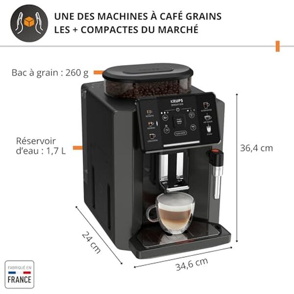 Découvrez notre test détaillé de la Krups Sensation C50, une machine à expresso automatique innovante avec interface tactile pour des cafés de qualité chez vous.