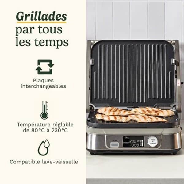 Découvrez notre analyse approfondie du cuisinart 6-en-1 : un appareil innovant combinant grill, griddle et gaufrier pour des repas savoureux et variés.