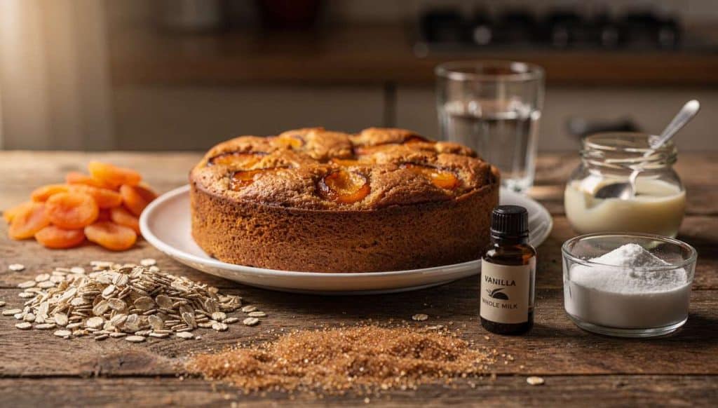 Gâteau flocons d'avoine et abricots : recette savoureuse