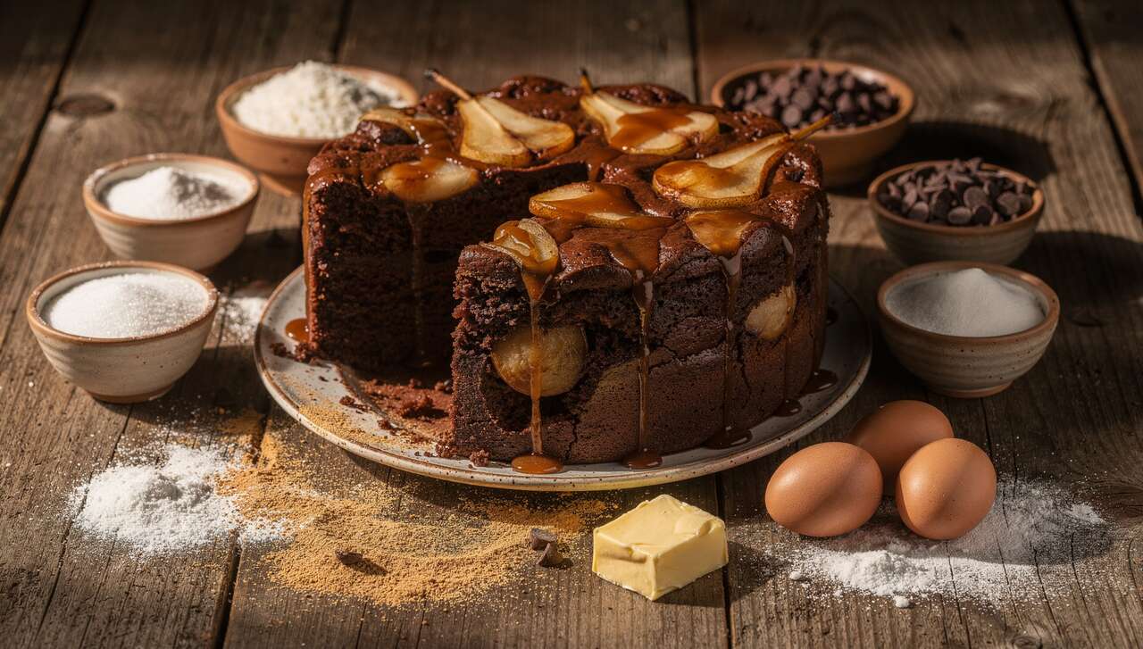 Cake poire chocolat : recette gourmande et facile
