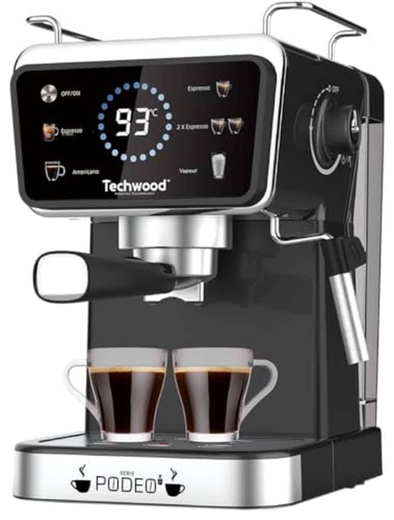 Test de la Techwood TCA-1386EXN : machine expresso élégante en noir