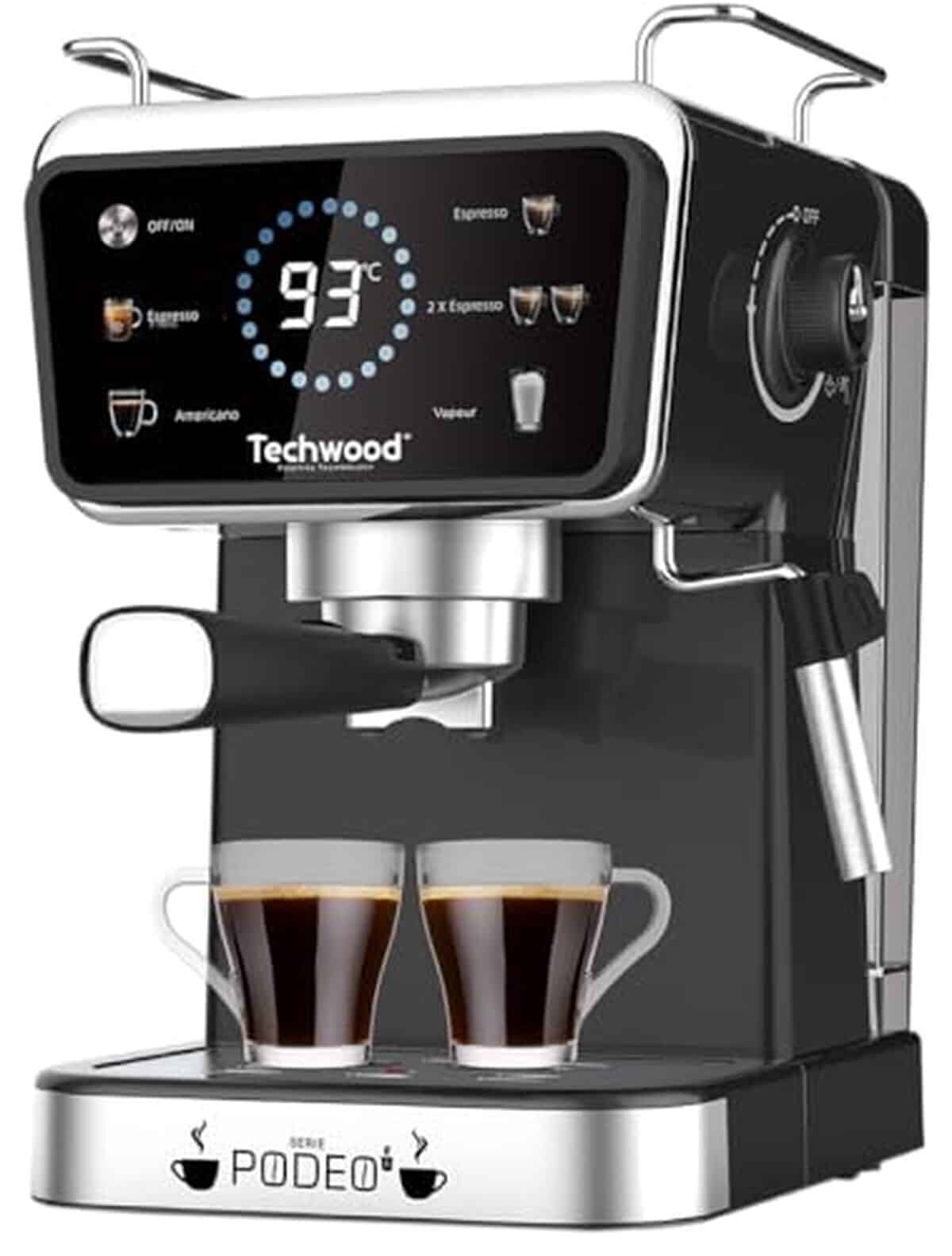 Test de la Techwood TCA-1386EXN : machine expresso élégante en noir