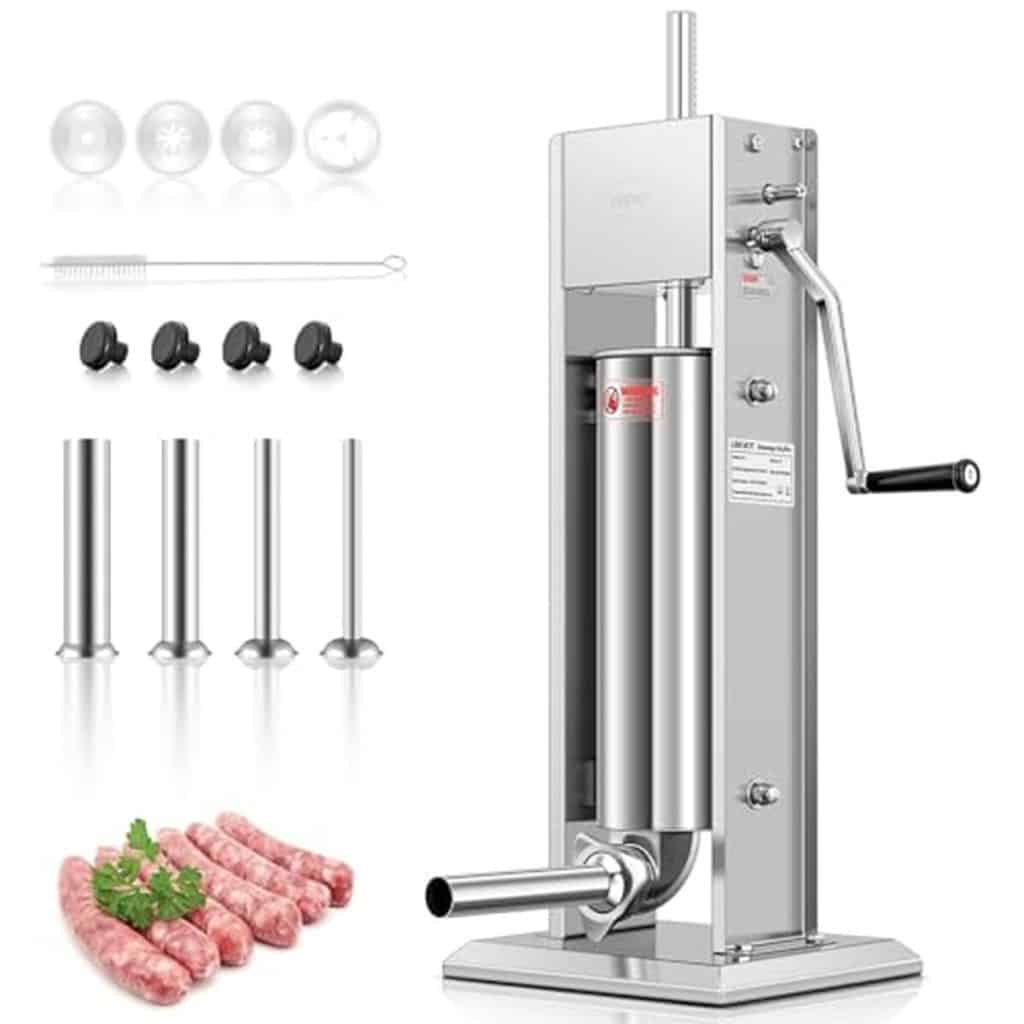 Test du remplisseur de saucisses acier inoxydable Leevot 7L