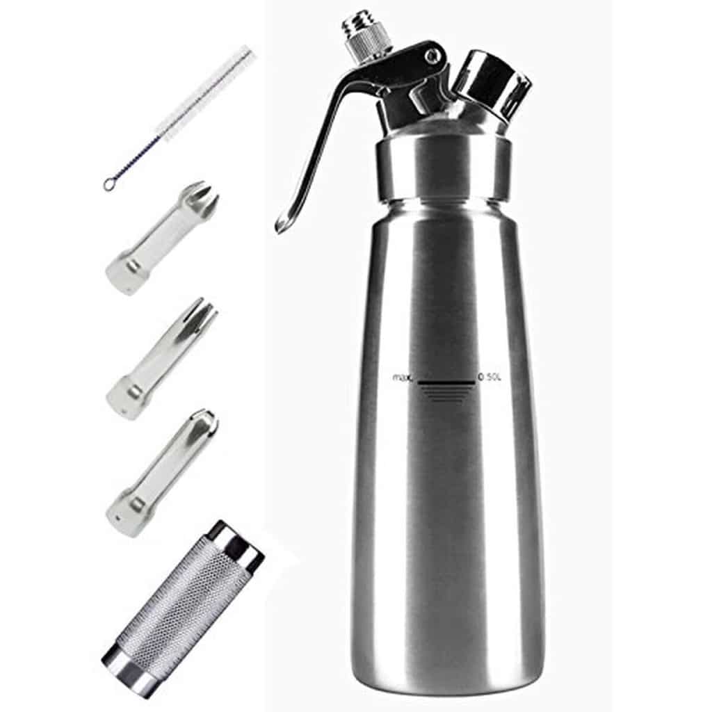 Test du siphon à crème fouettée en acier inoxydable 0, 5 L : polyvalence et design