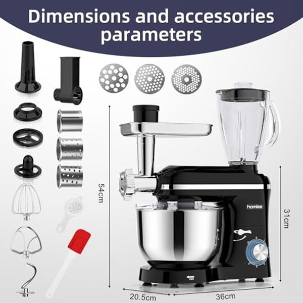 Découvrez notre test du robot pâtissier Homlee 3 en 1 2000W : alliez puissance et polyvalence pour des préparations culinaires réussies à chaque fois