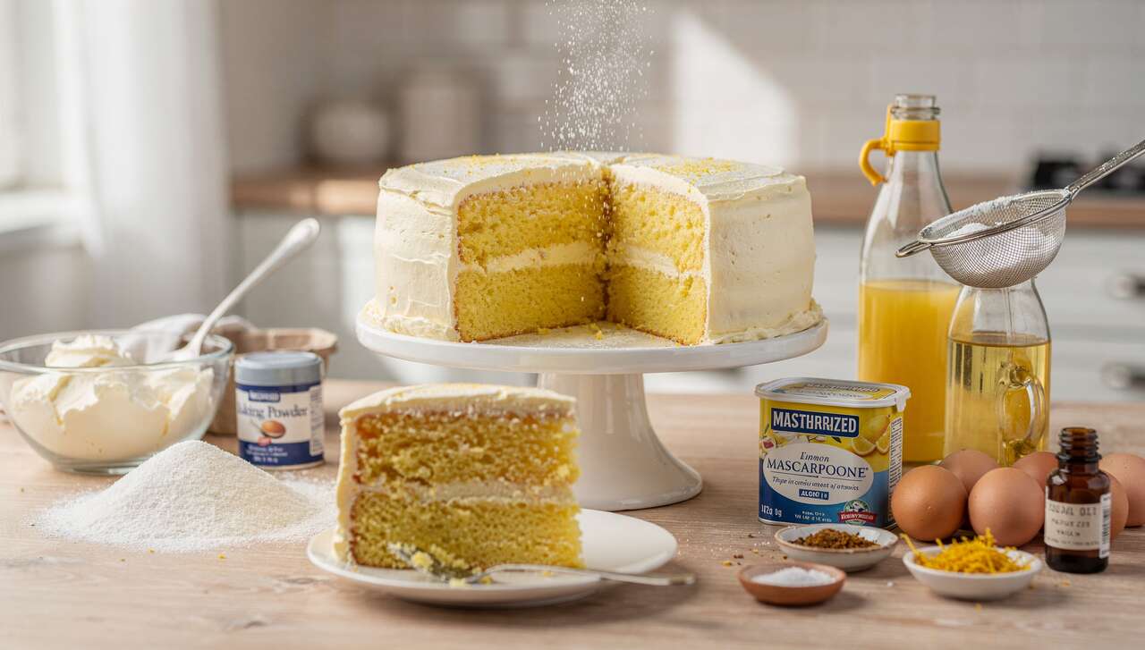 Cake citron mascarpone : recette gourmande et facile