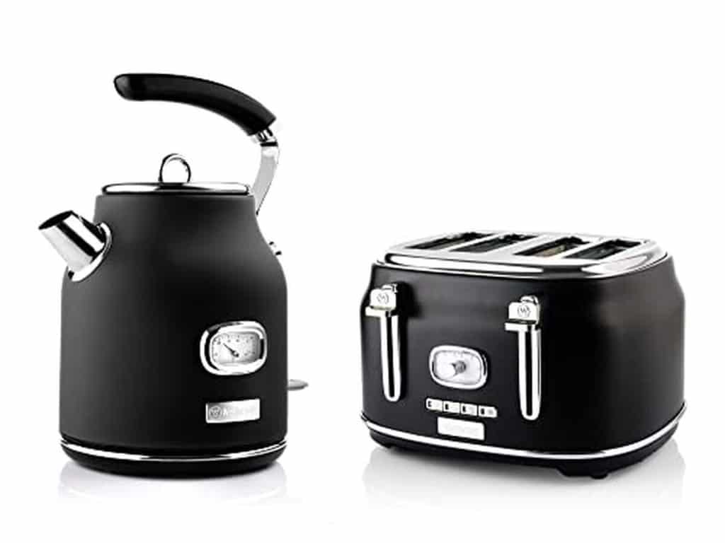 Test du grille-pain et bouilloire Westinghouse Retroline 4 fentes noir