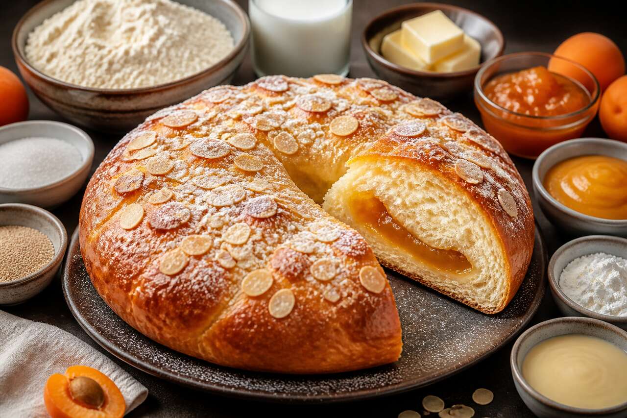 Brioche à la crème d'abricots : la recette gourmande