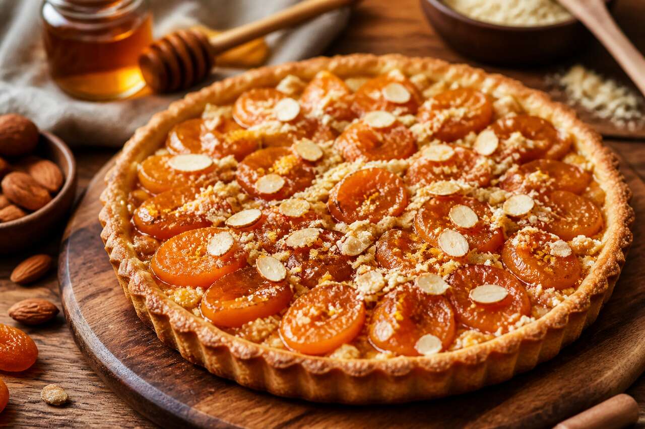 Recette de tarte rustique abricot-miel