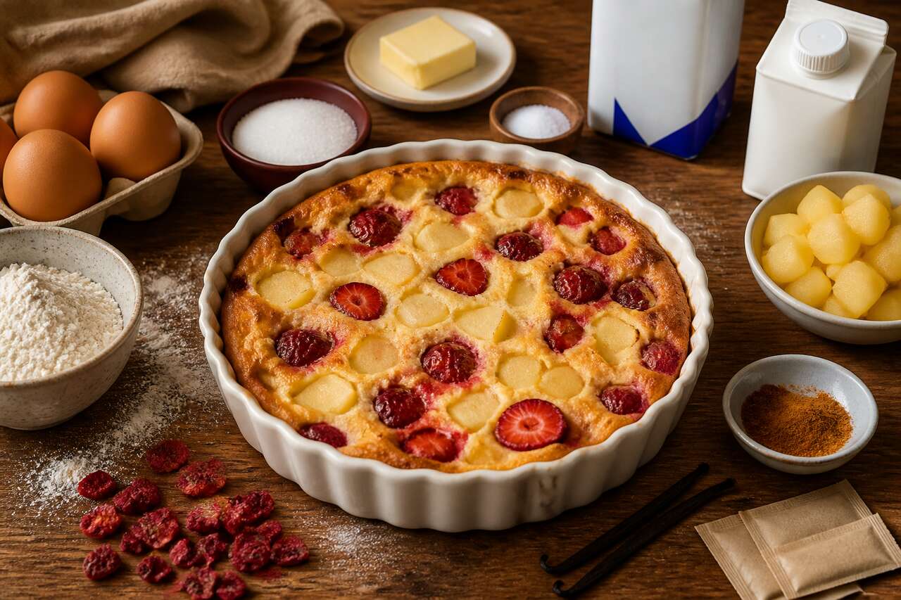 Recette clafoutis fraises et pommes : un délice à déguster !