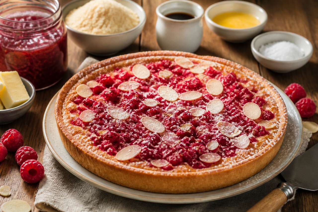 Tartelette amandine aux framboises : recette gourmande