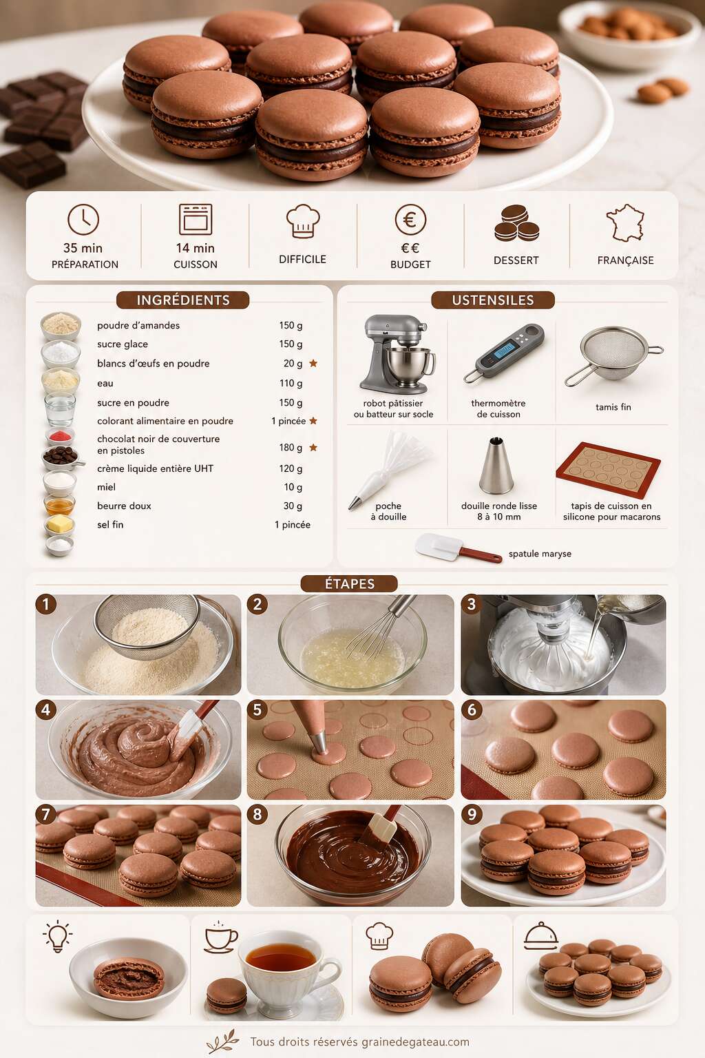 Fiche recette Recette de macarons Pierre Hermé Fiche recette Recette de macarons Pierre Hermé