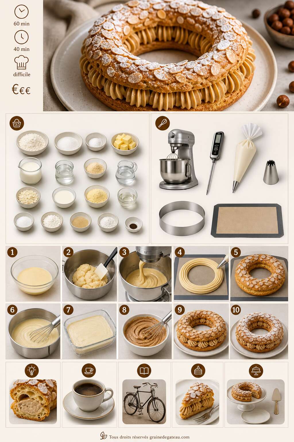 Fiche recette Recette du Paris-Brest de Philippe Conticini