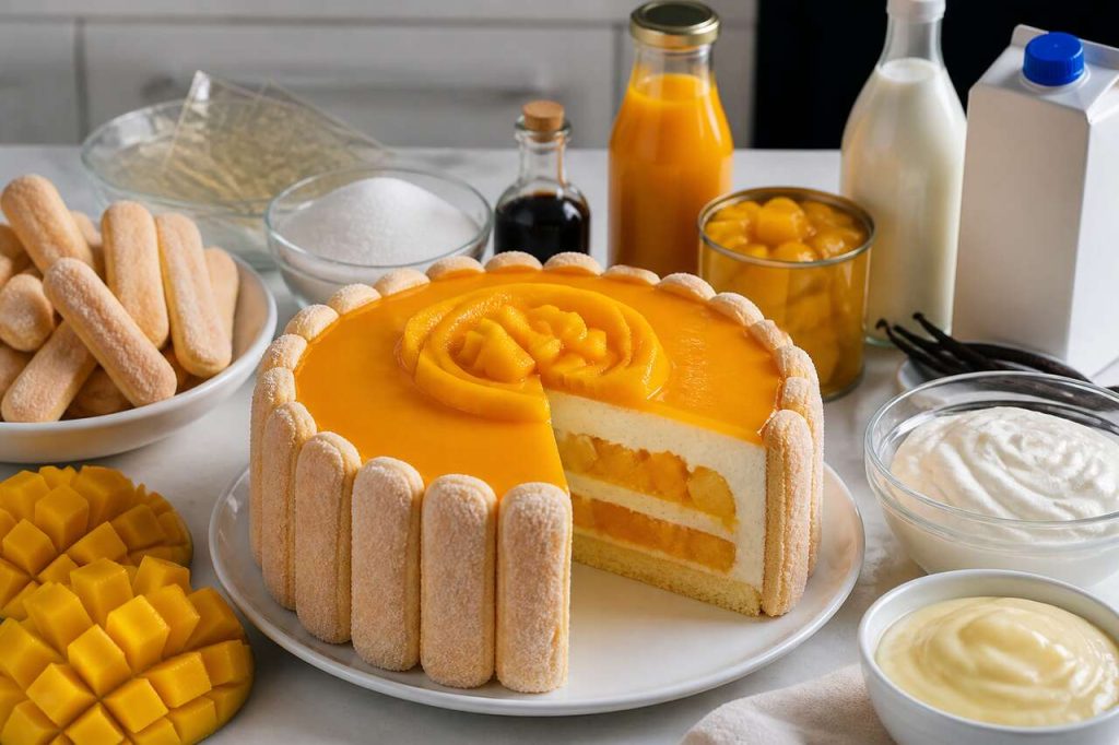 Recette de charlotte vanille mangue