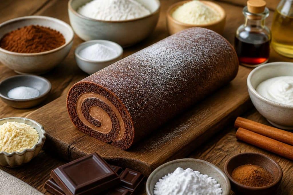 Recette de bûche au chocolat et à la cannelle
