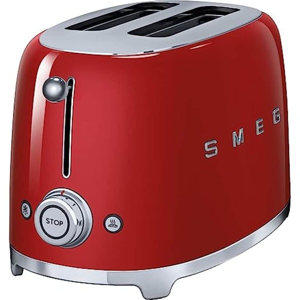 Test du grille-pain Smeg TSF01RDUK rouge 950 W