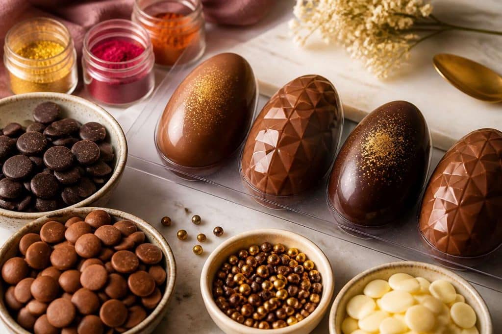 Recette de moulage de Pâques maison en chocolat