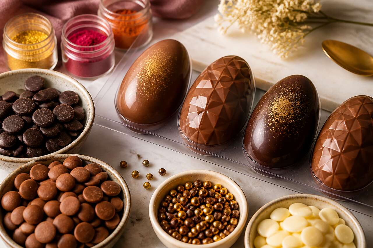 Recette de moulage de Pâques maison en chocolat