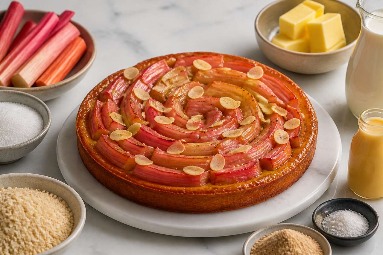 Tarte à la rhubarbe de Philippe Conticini : la recette incontournable