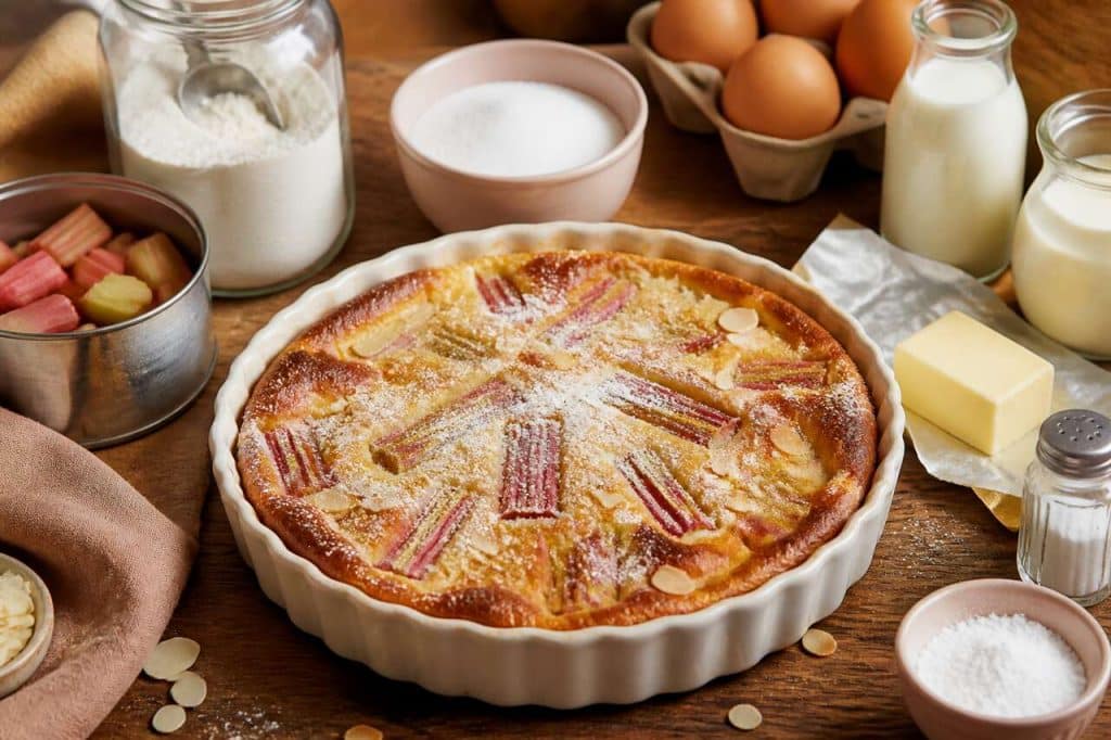 Recette facile de clafoutis à la rhubarbe