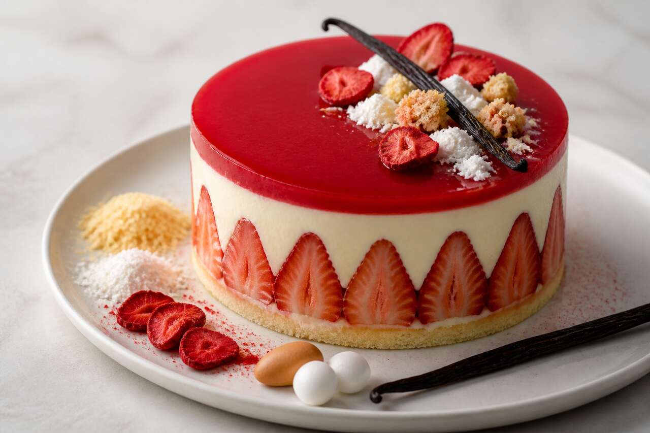 Recette du fraisier à la crème diplomate
