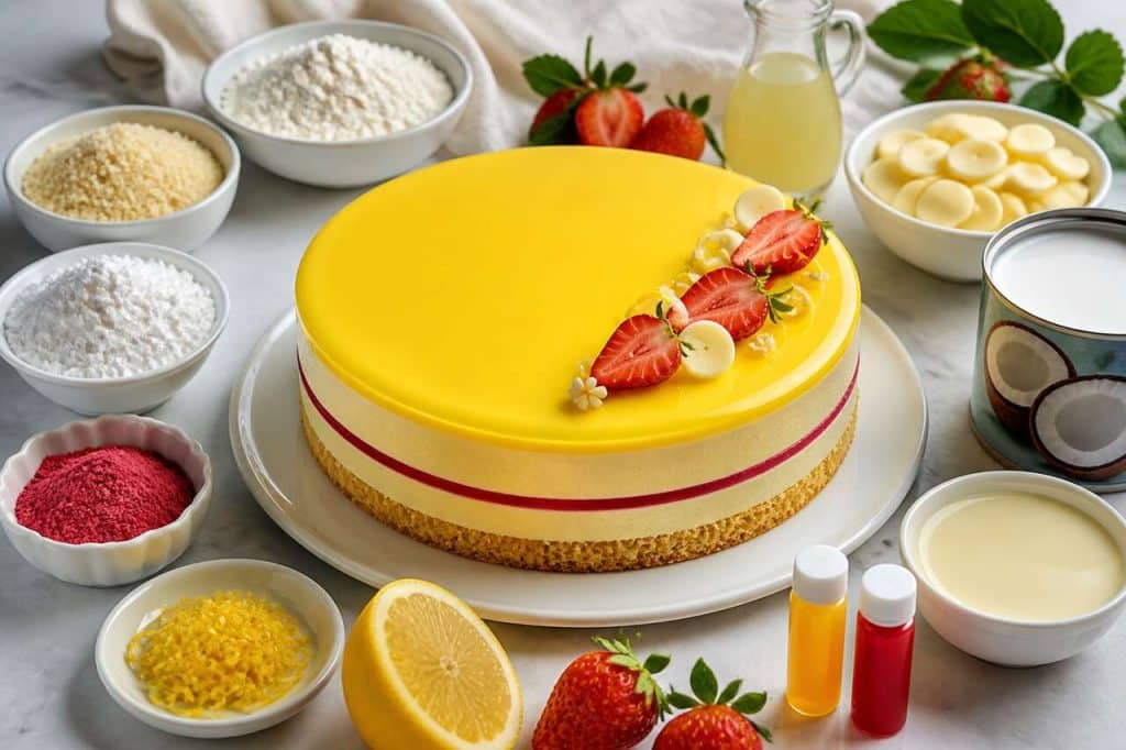 Recette de l'entremets fraise citron yellow de Christophe Felder