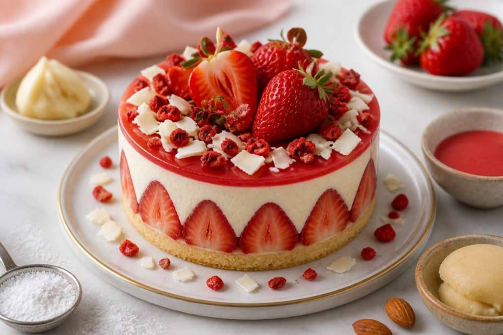 Recette du fraisier à la crème diplomate vanille d'Aurélien Cohen