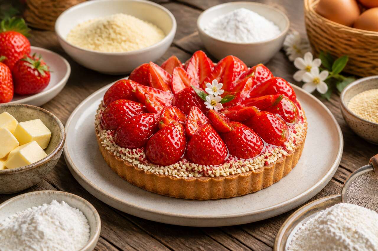 Recette de tarte à la fraise et fleur d'oranger d'Éric Kayser