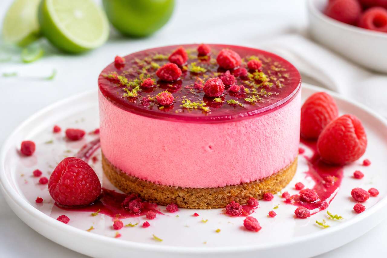 Recette d'entremets framboise et citron vert acidulé