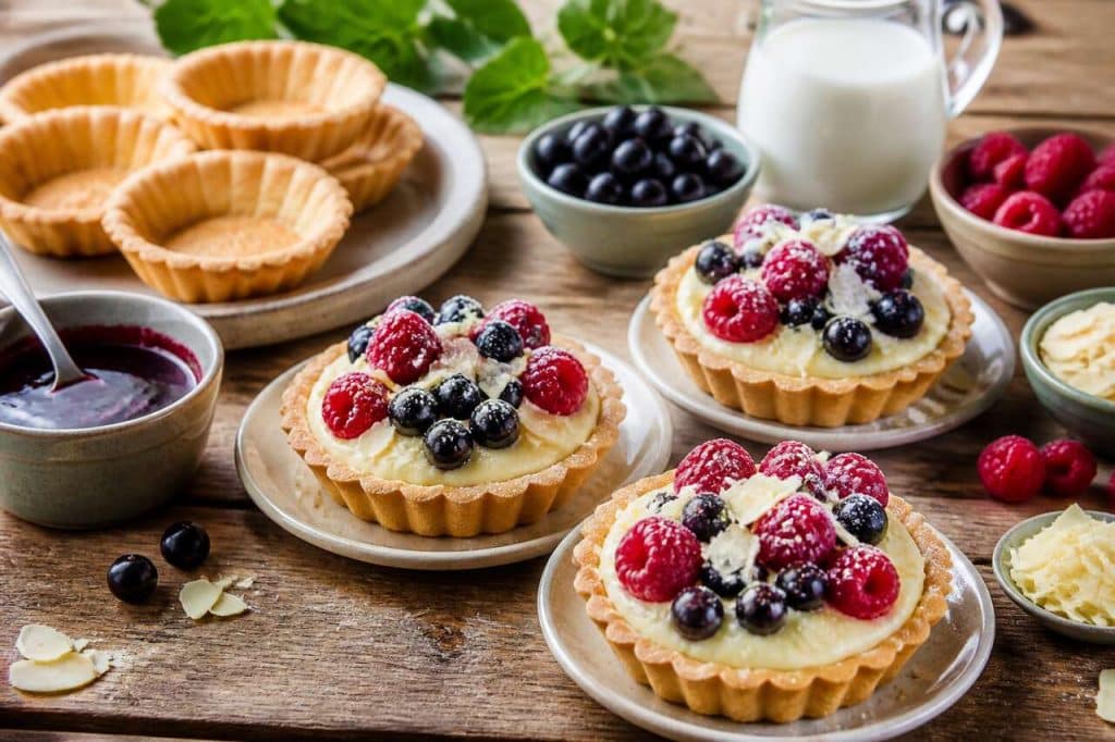 Recette de tartelette vanille, cassis et framboise