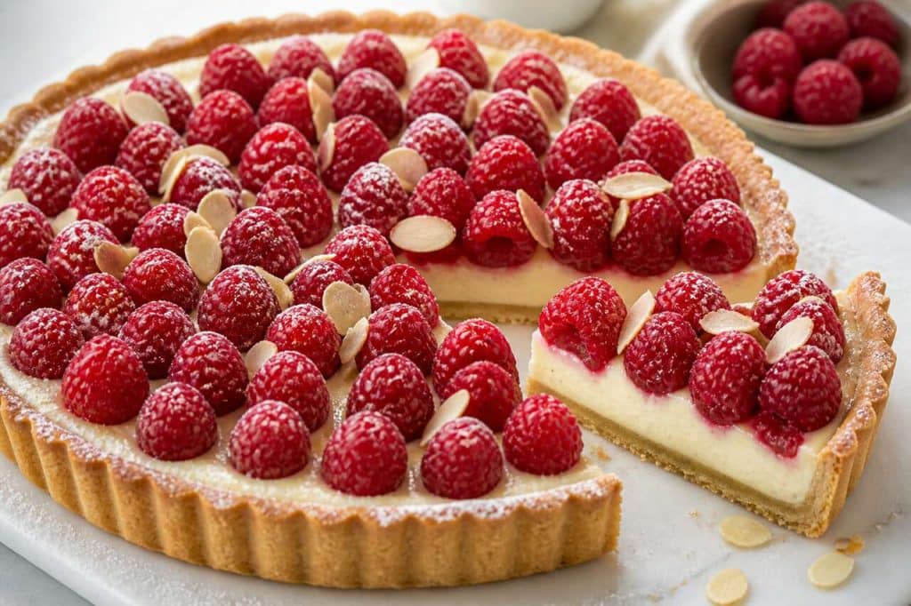 Recette de tarte vanille framboise