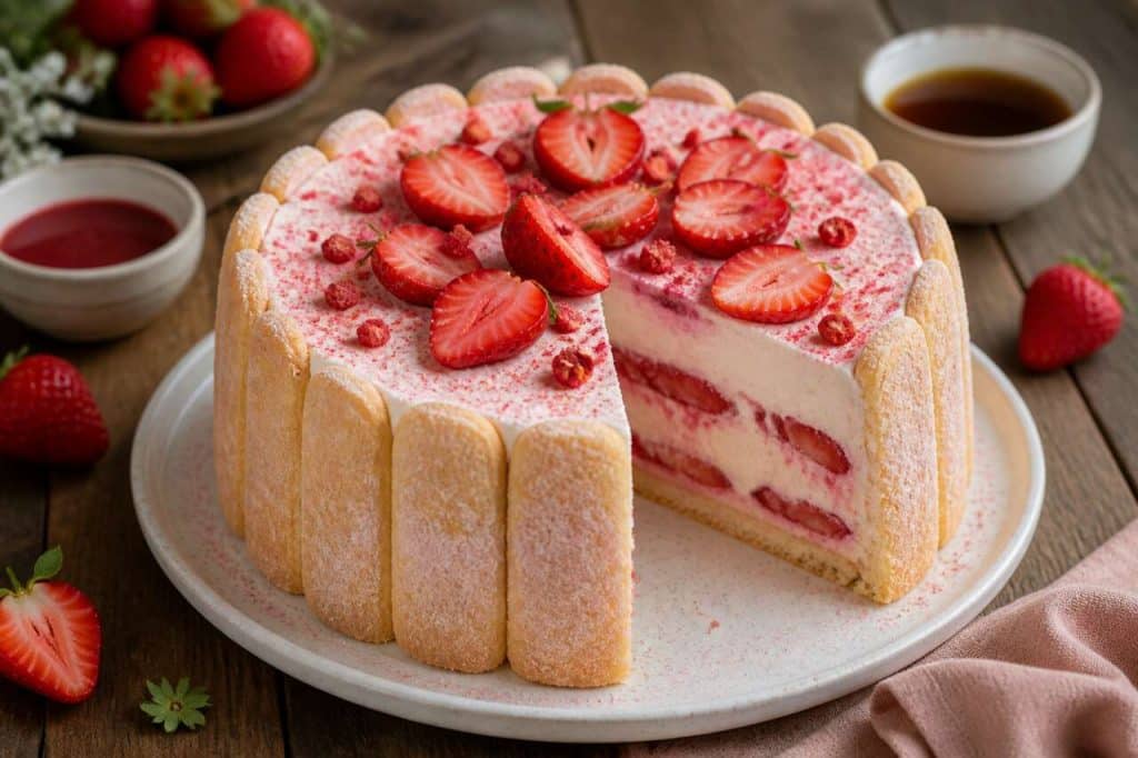Recette de charlotte aux fraises facile et gourmande