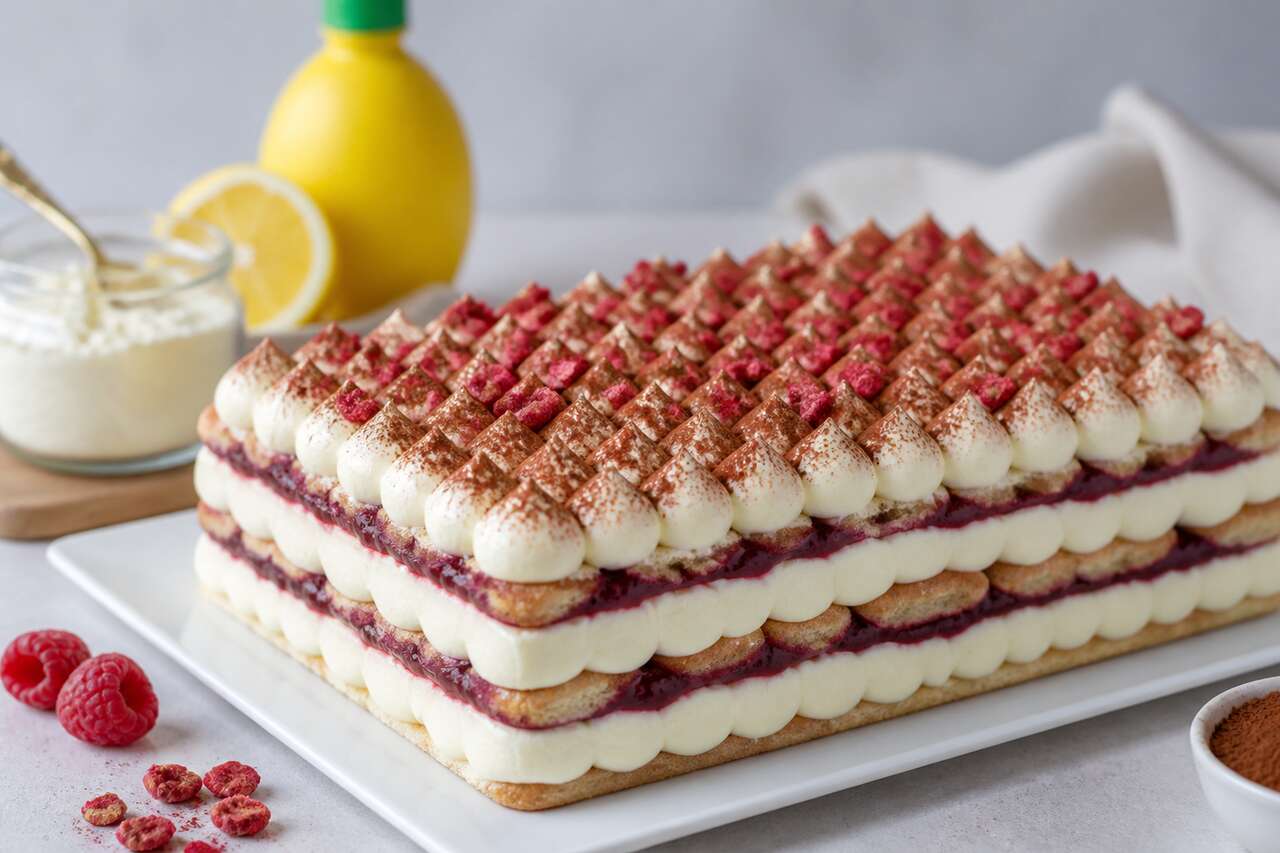 Recette du tiramisu aux framboises