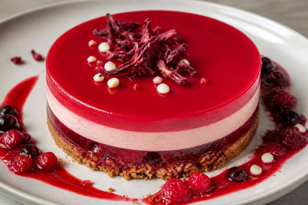 Recette d'entremets hibiscus et fruits rouges