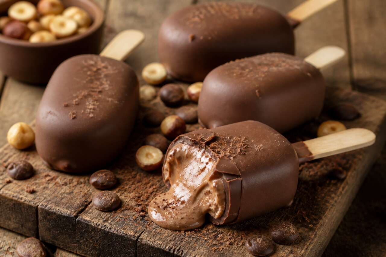 Recette de mini Magnum chocolat, praliné et fève tonka