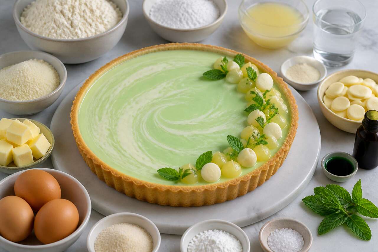 Recette de tarte menthe yuzu : fraîcheur et gourmandise