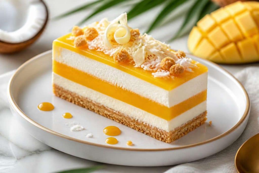Recette d'entremets mangue et noix de coco