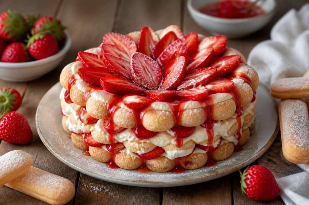 Recette facile de charlotte aux fraises