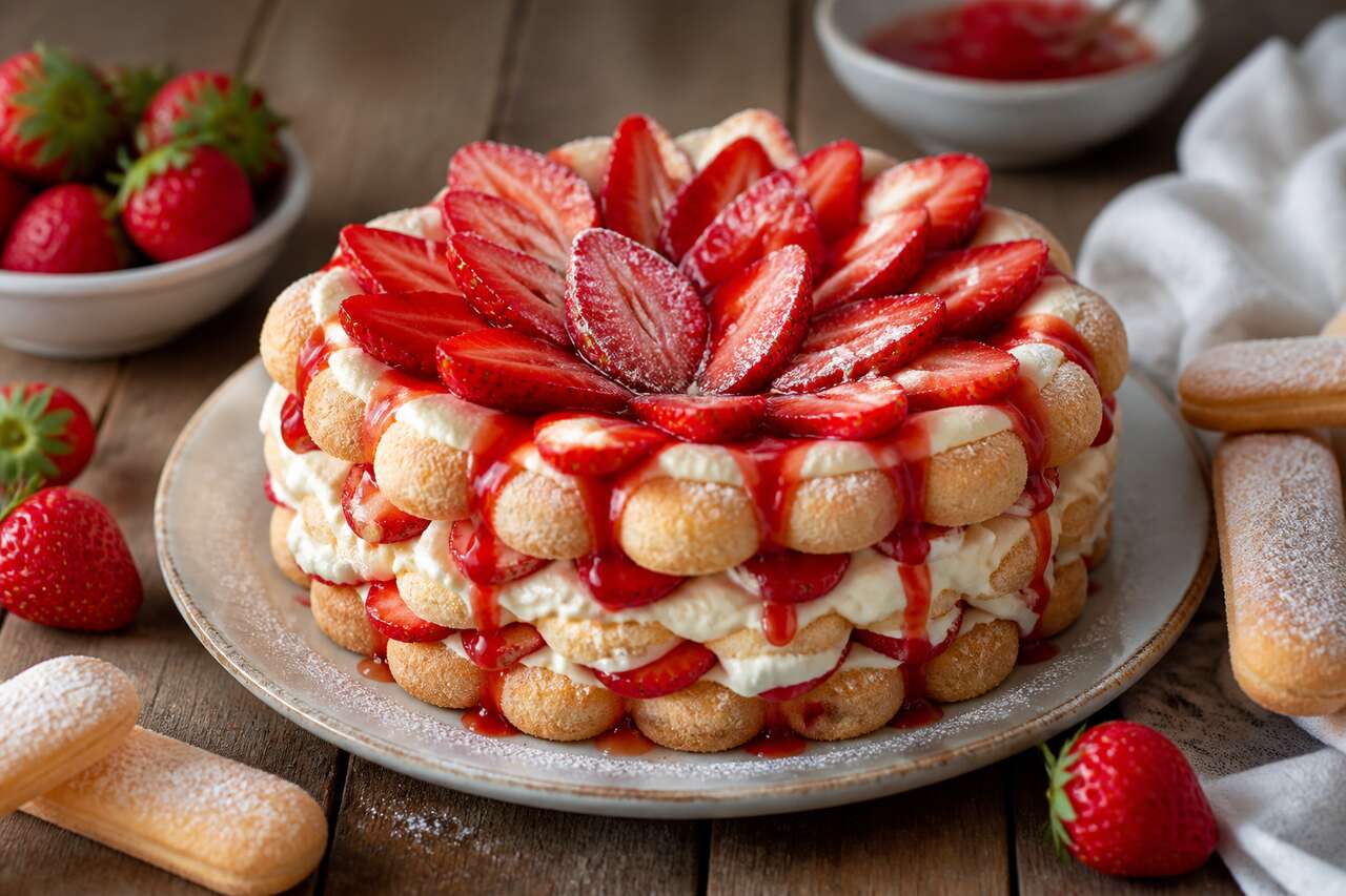 Recette facile de charlotte aux fraises