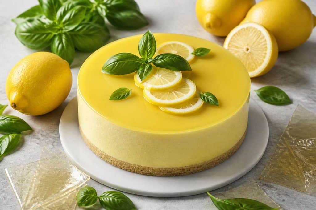 Recette d'entremets citron basilic : un dessert frais et raffiné